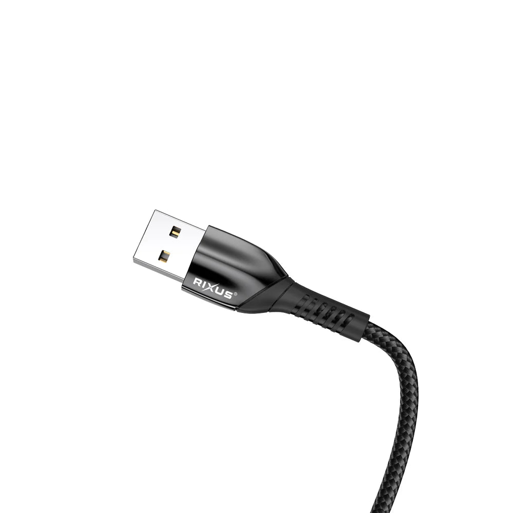 Hliníkový USB-A na USB-C dátový kábel s krabičkou, Čierny (100 cm)