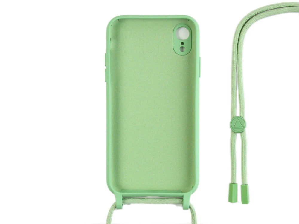 TPU Kryt s popruhom pre iPhone XR (Svetlozelený)