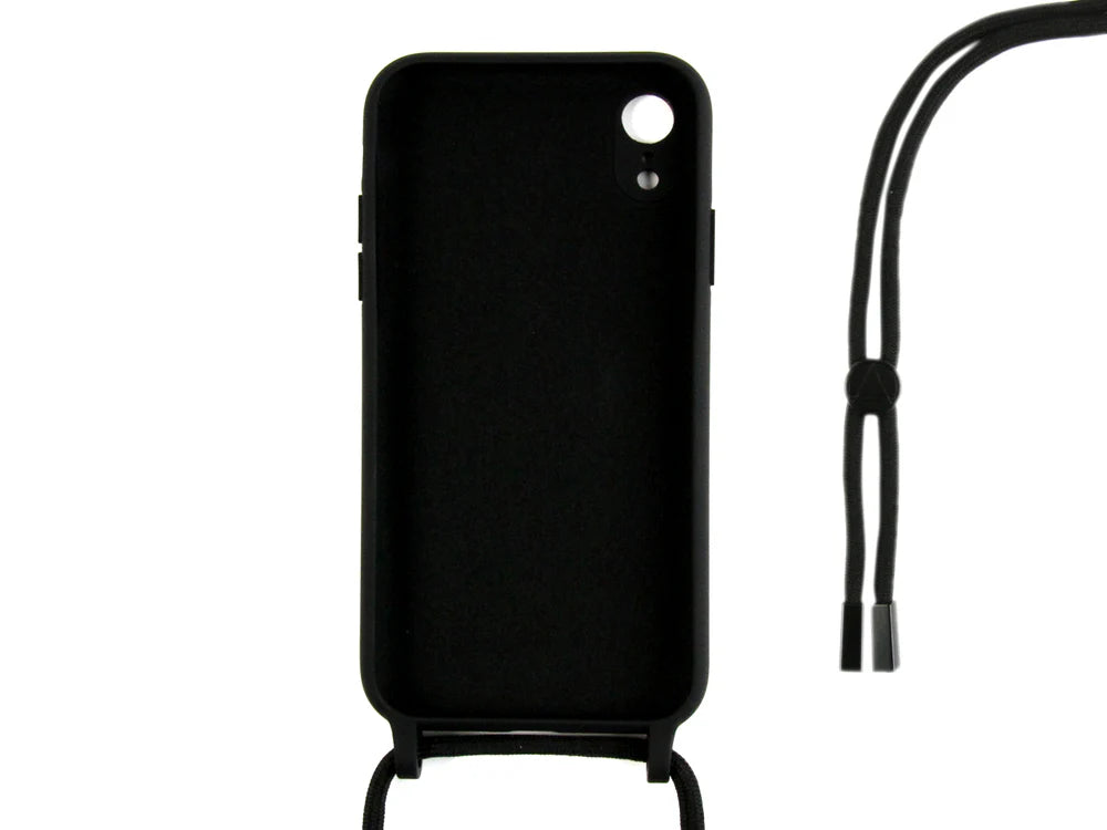 TPU Kryt s popruhom pre iPhone XR (Čierny)