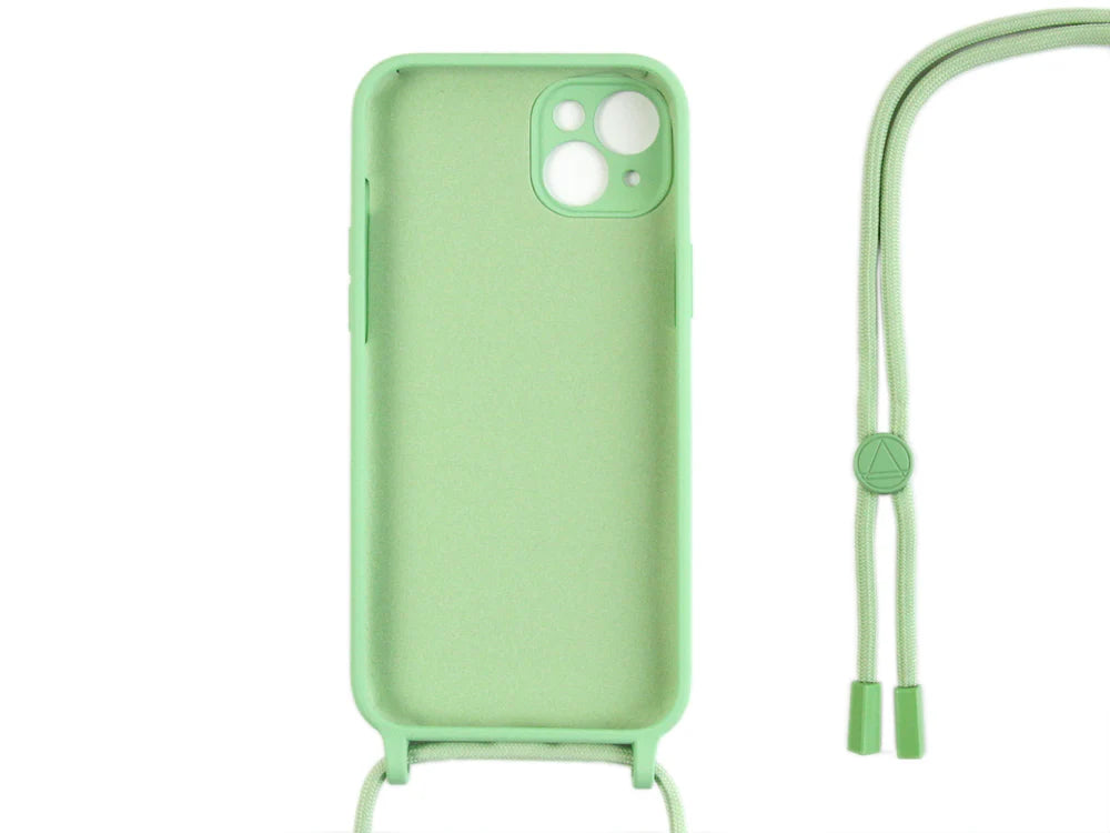 TPU Kryt s popruhom pre iPhone 14 (Svetlozelený)