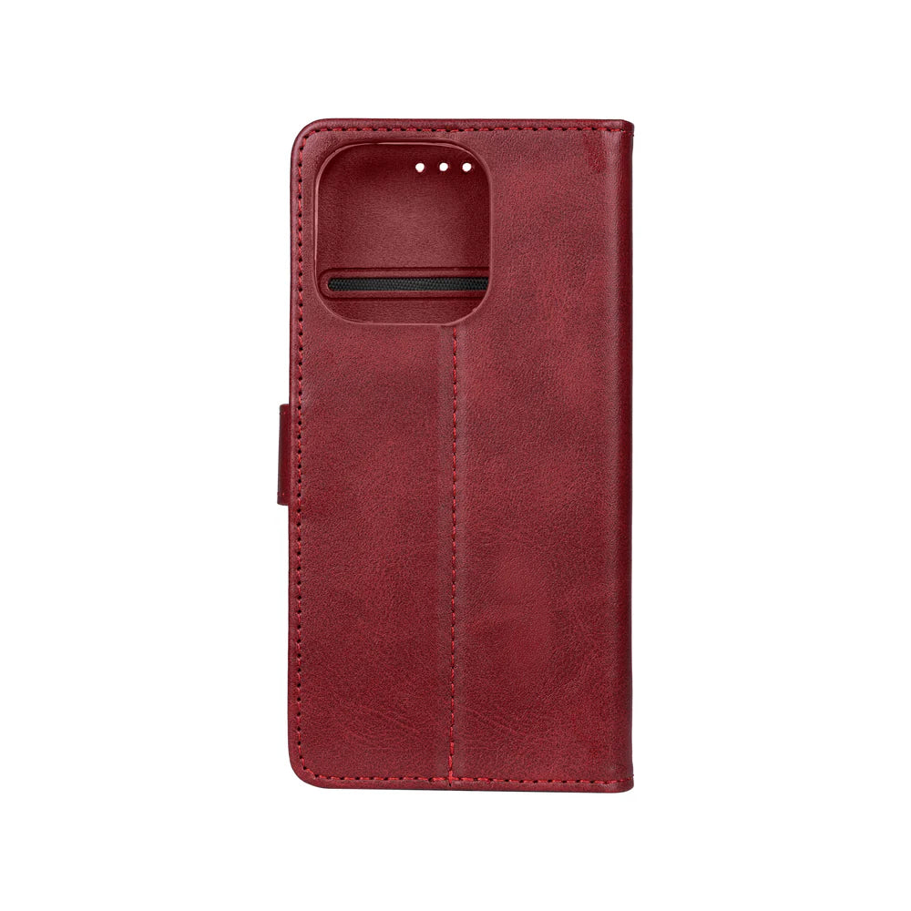 Knižkový kryt pre iPhone 16 Pro (Červený)