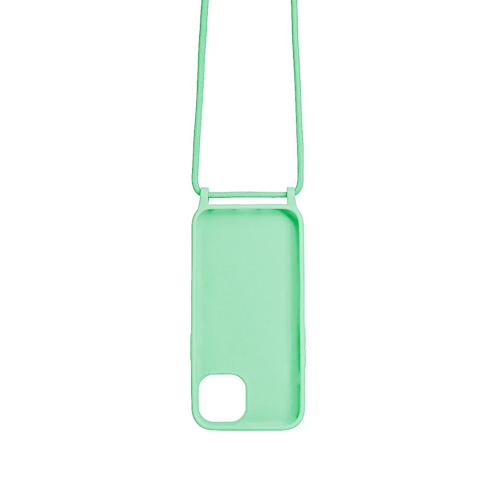 TPU Kryt s popruhom pre iPhone 14 Plus (Svetlozelený)
