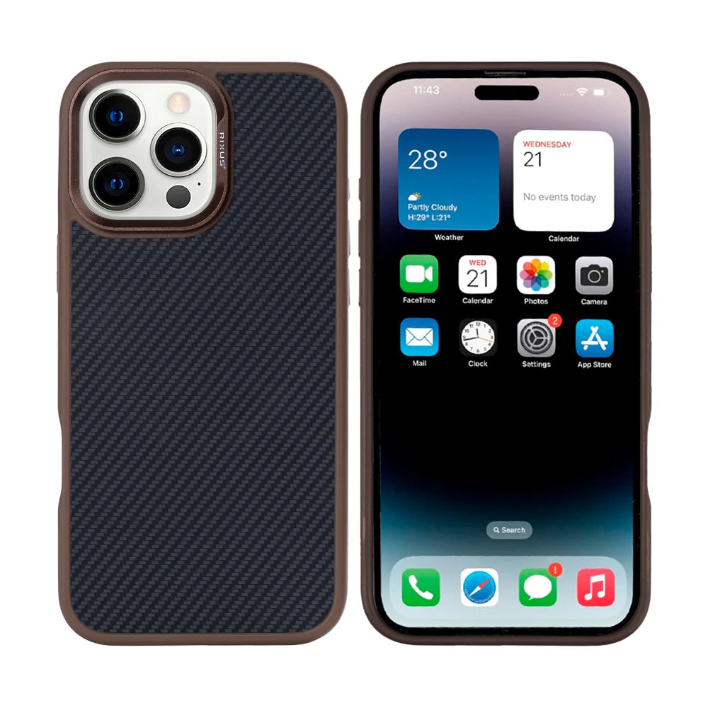 Carbon s Magsafe pre iPhone 16 Pro Max (Hnedý)