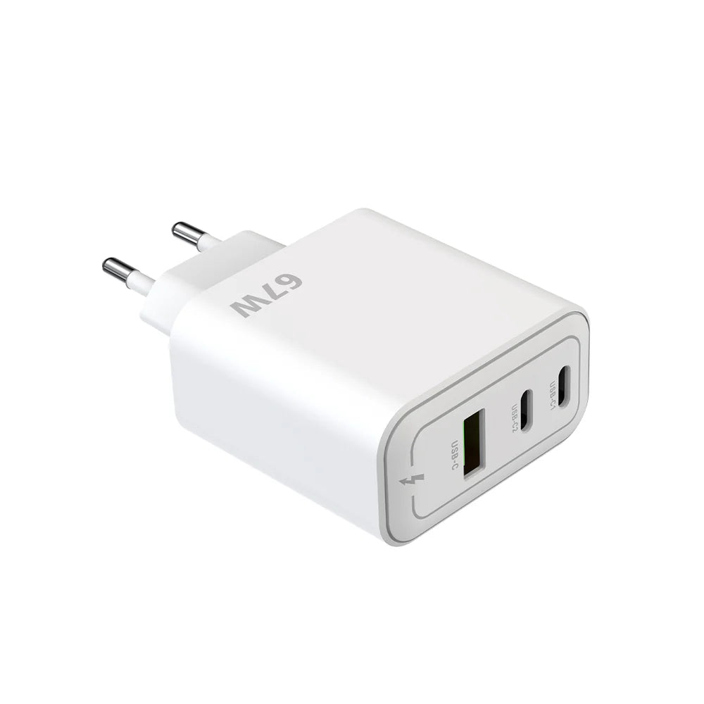 67W GaN Multi-Port Napájací Adaptér (Biely)