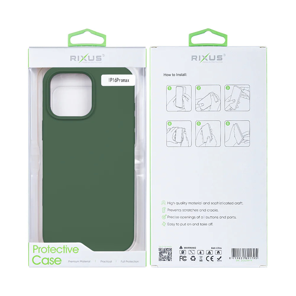 Soft TPU Obal s Magsafe pre iPhone 16 Pro Max (Tmavozelený)