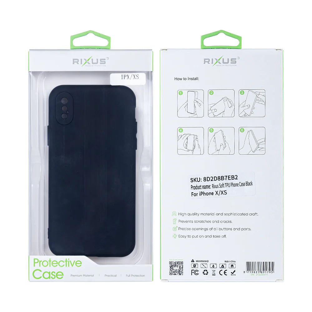 Soft TPU Obal pre iPhone XS (Čierny)