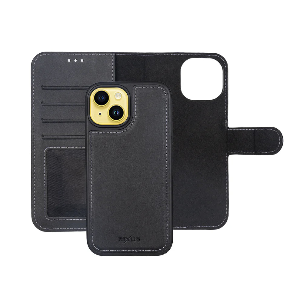 Magnetický Odnímateľný Peňaženkový Obal pre iPhone 14 (Čierny)