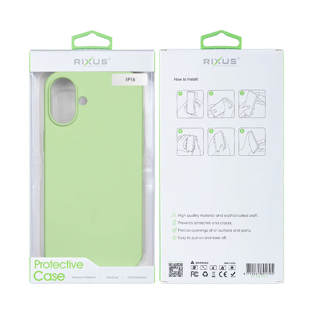 Soft TPU Obal s Magsafe pre iPhone 16 (Svetlozelený)