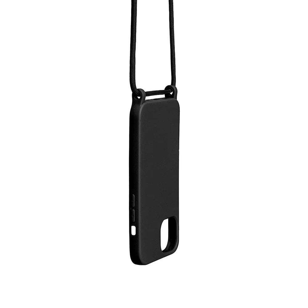 TPU Kryt s popruhom pre iPhone 15 Pro (Čierny)