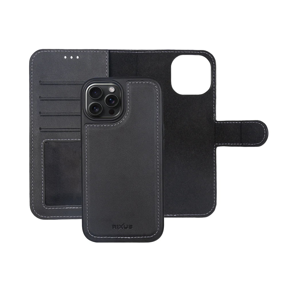 Magnetický Odnímateľný Peňaženkový Obal pre iPhone 14 Pro (Čierny)