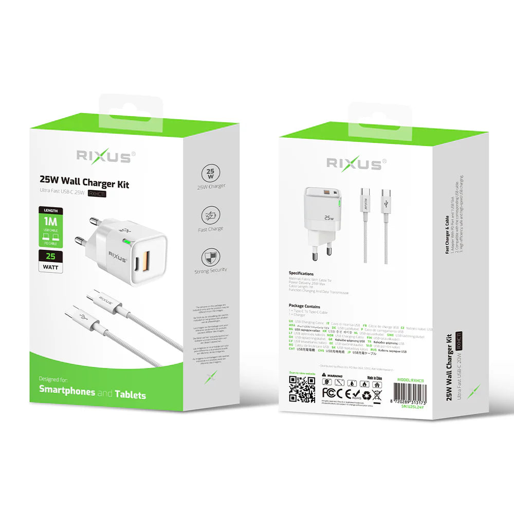 25W nabíjačka s USB-C na USB-C káblom (100 cm)