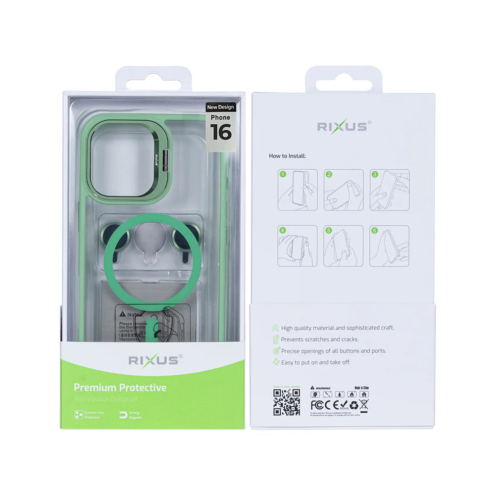 Robustný Obal s Magsafe pre iPhone 16 (Svetlozelený)