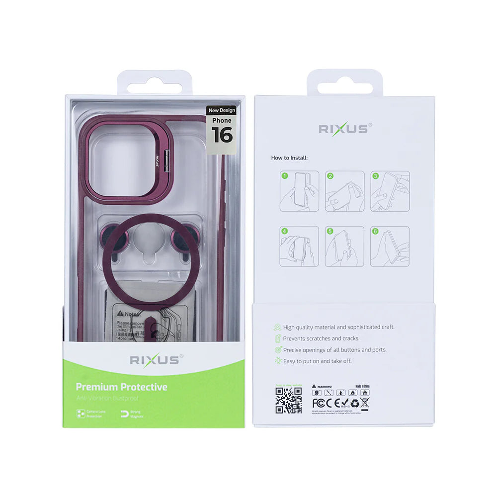 Robustný Obal s Magsafe pre iPhone 16 (Tmavoružový)