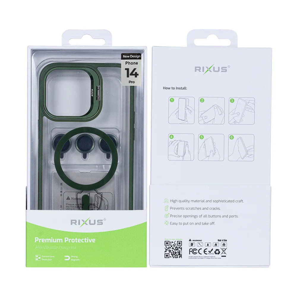 Robustný Obal s Magsafe pre iPhone 14 Pro (Tmavozelený)