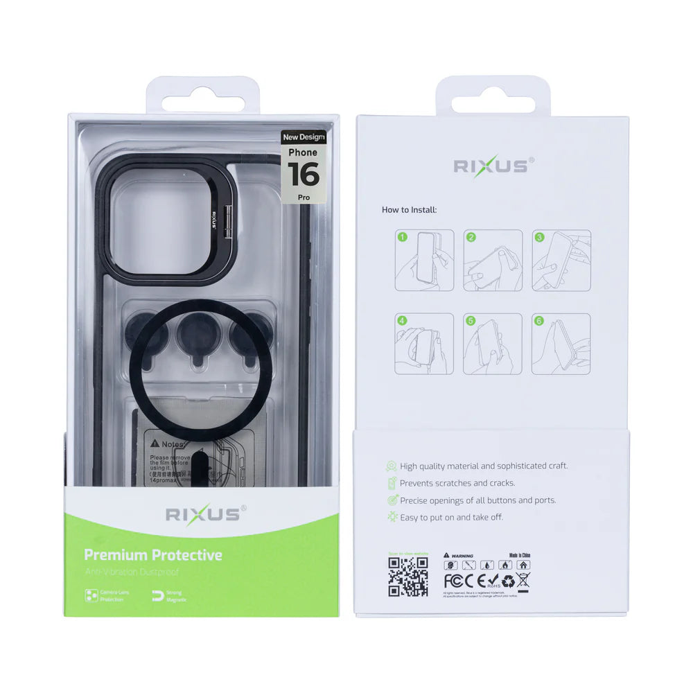 Robustný Obal s Magsafe pre iPhone 16 Pro (Čierny)