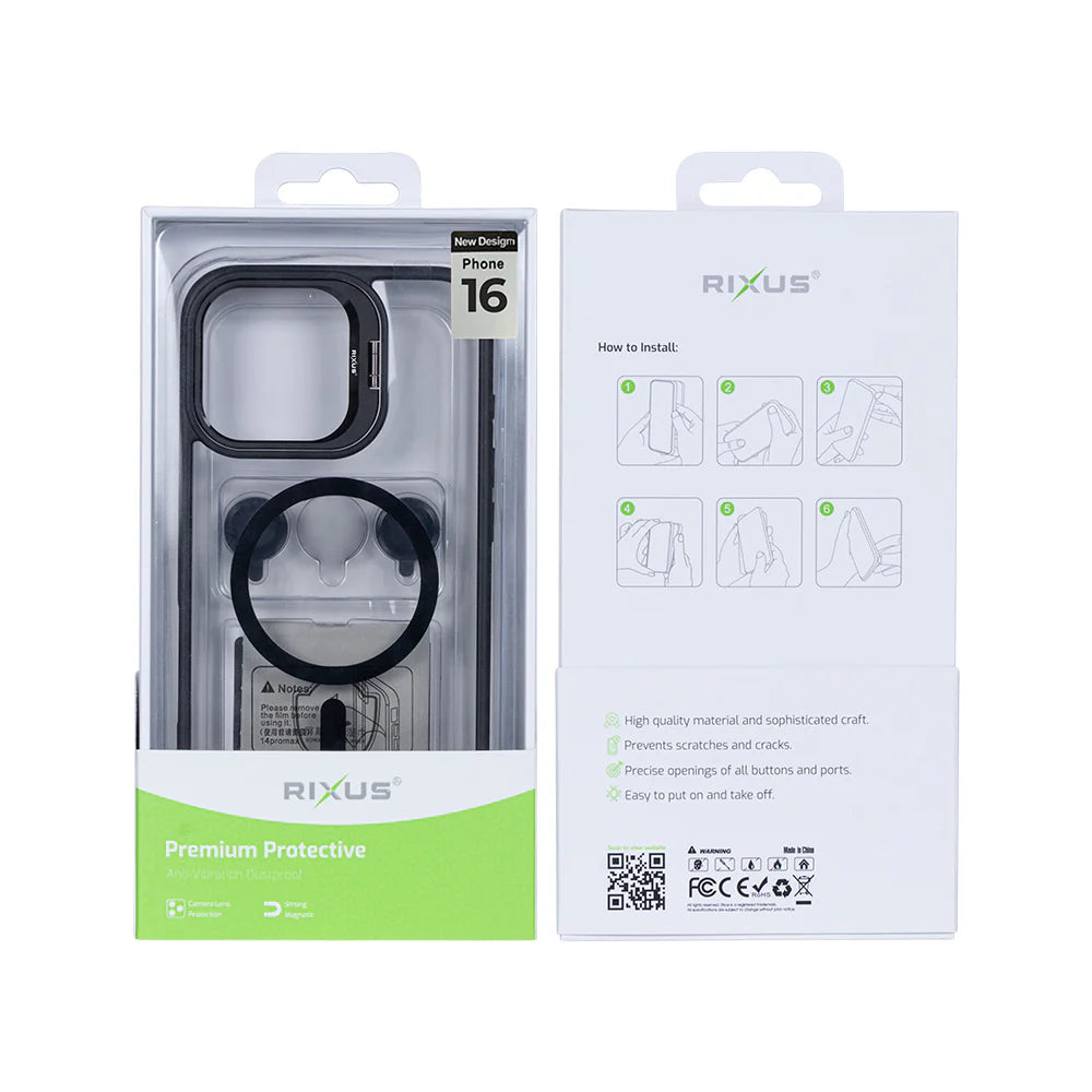 Robustný Obal s Magsafe pre iPhone 16 (Čierny)