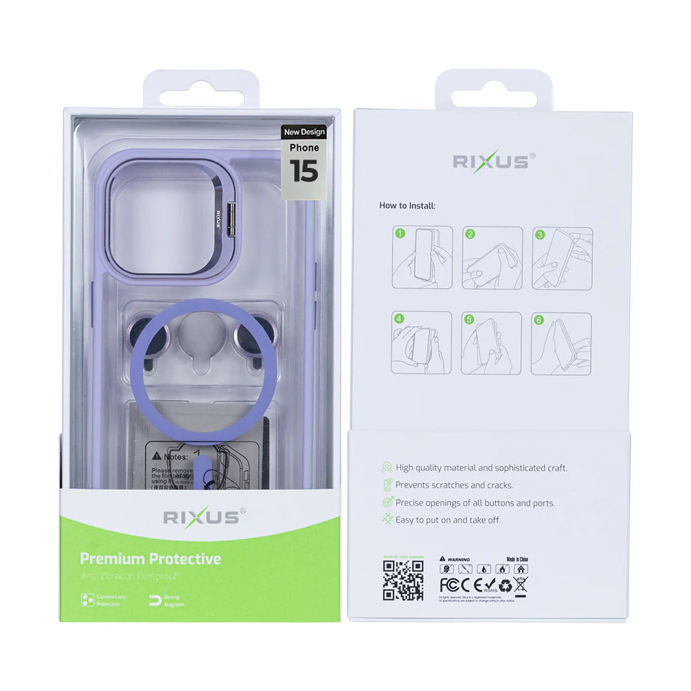 Robustný Obal s Magsafe pre iPhone 15 (Svetlofialový)