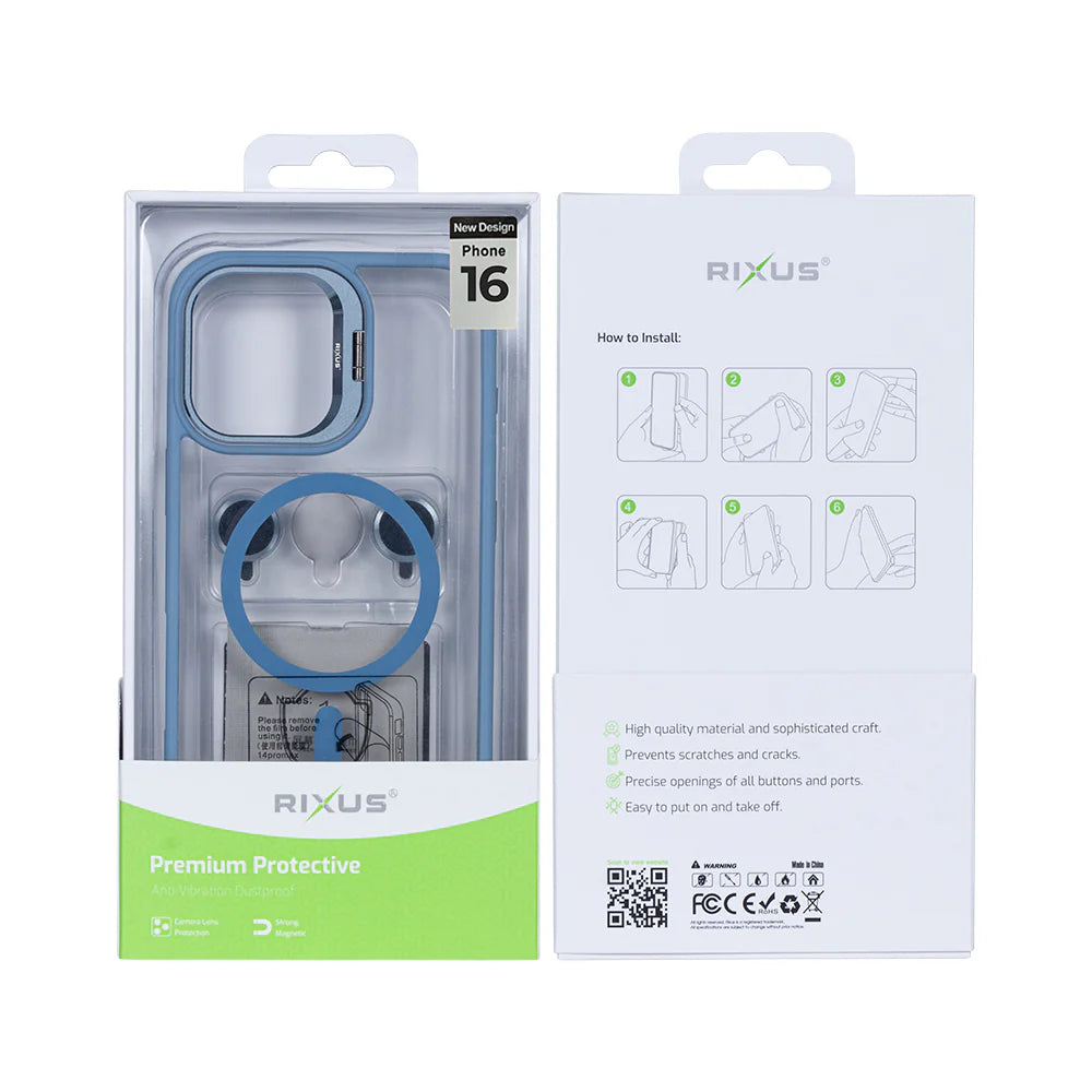 Robustný Obal s Magsafe pre iPhone 16 (Bledomodrý)