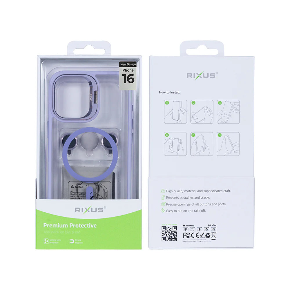 Robustný Obal s Magsafe pre iPhone 16 (Fialový)