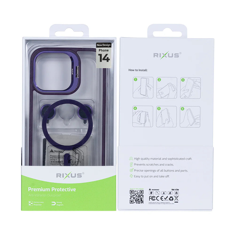 Robustný Obal s Magsafe pre iPhone 14 (Tmavofialový)