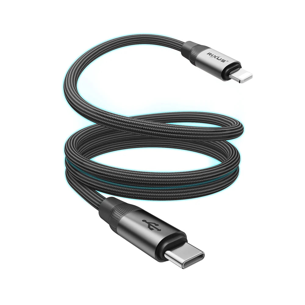 Magnetický nabíjací kábel USB-C na Lightning, 30 W, s krabičkou, Čierny, (100 cm)