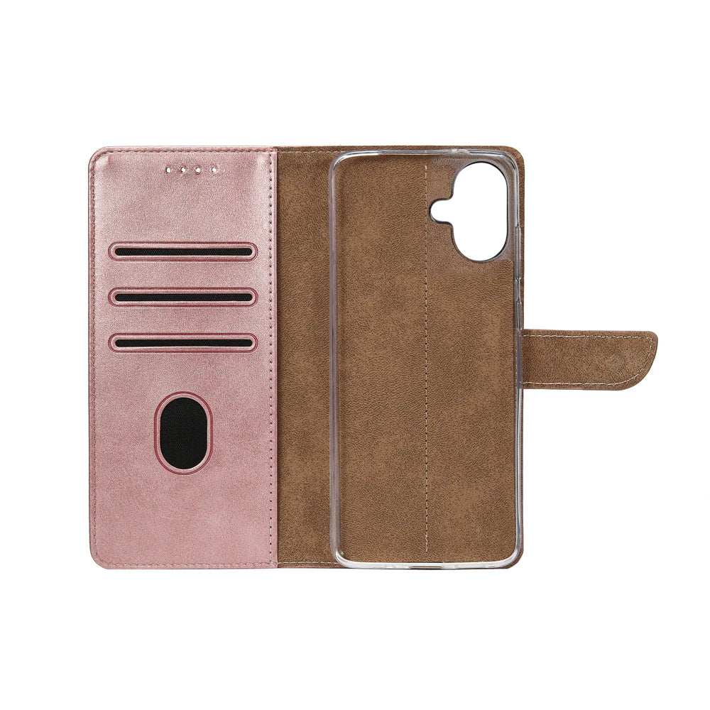 Knižkový kryt pre iPhone 16 (Ružový)