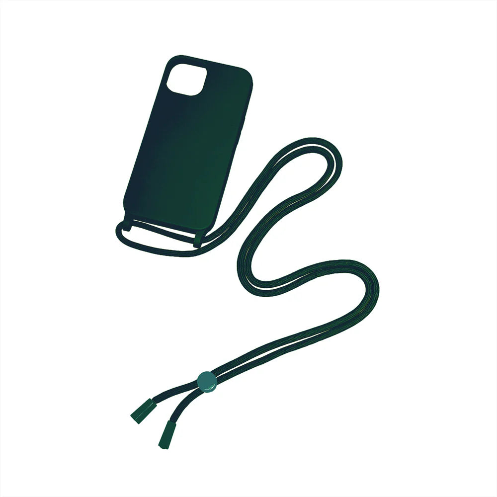 TPU Kryt s popruhom pre iPhone 15 Pro Max – Tmavo Zelený