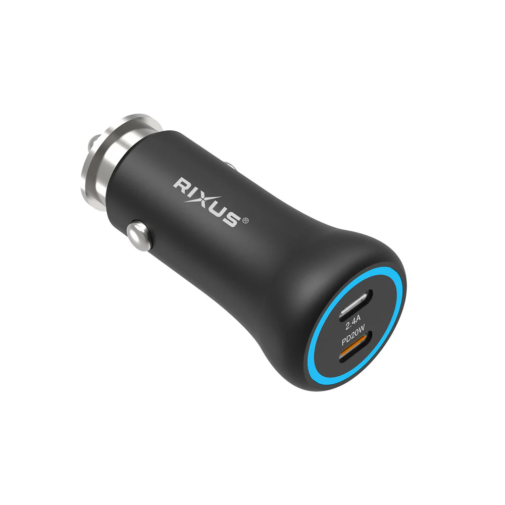Dvojportová Autonabíjačka 20W USB-C (Čierna)