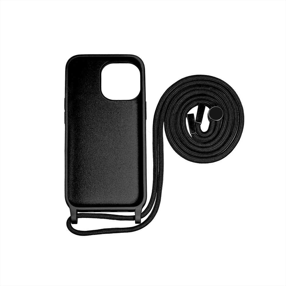 TPU Kryt s popruhom pre iPhone 15 Pro Max – Čierny