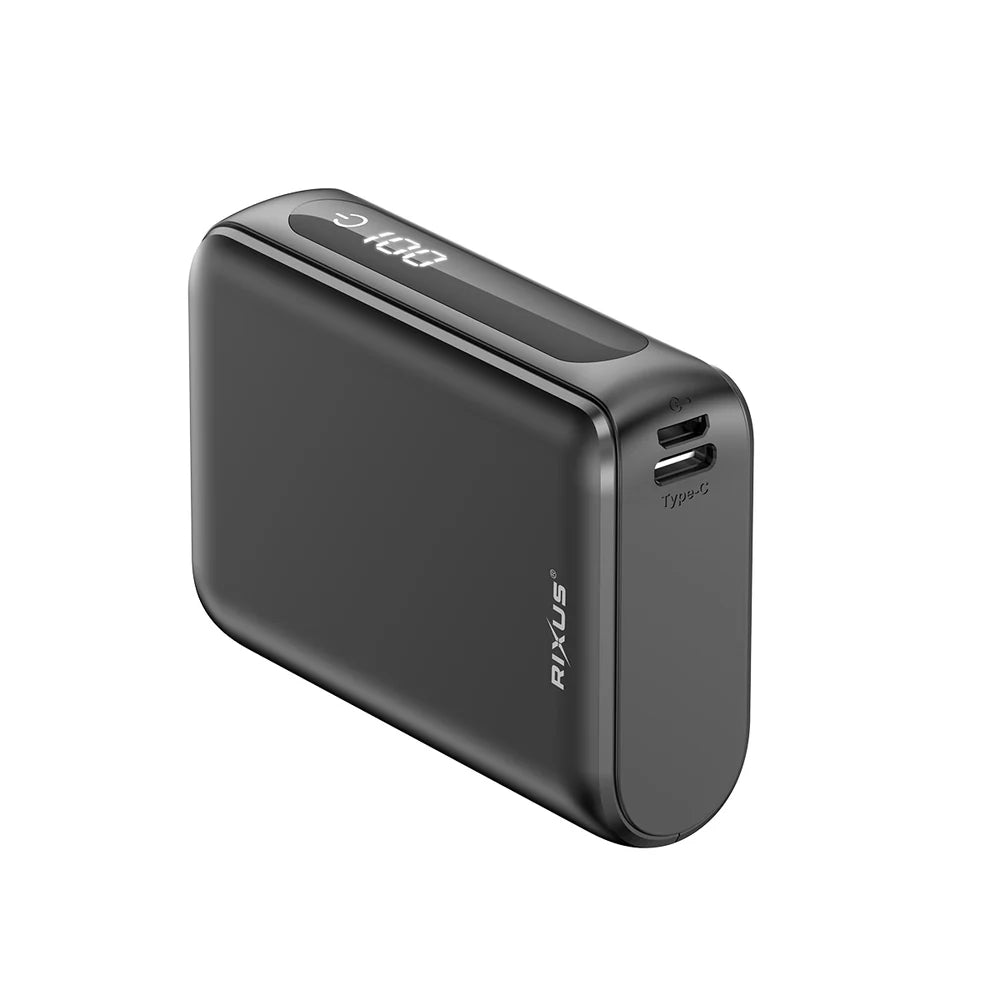 Kompaktná Powerbanka s Digitálnym Displejom 10000 mAh (Čierna)