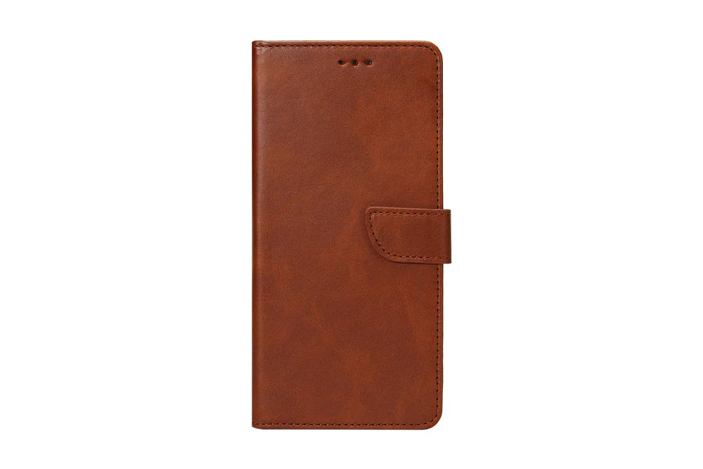 Knižkový kryt pre iPhone 15 Pro (Hnedý)